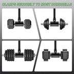 Adjustable Dumbbell to Barbell Converter Ez Curling Bar