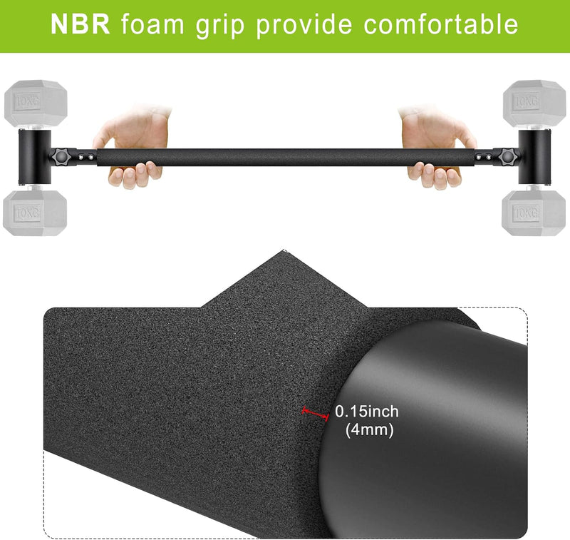 Adjustable Dumbbell to Barbell Converter Ez Curling Bar