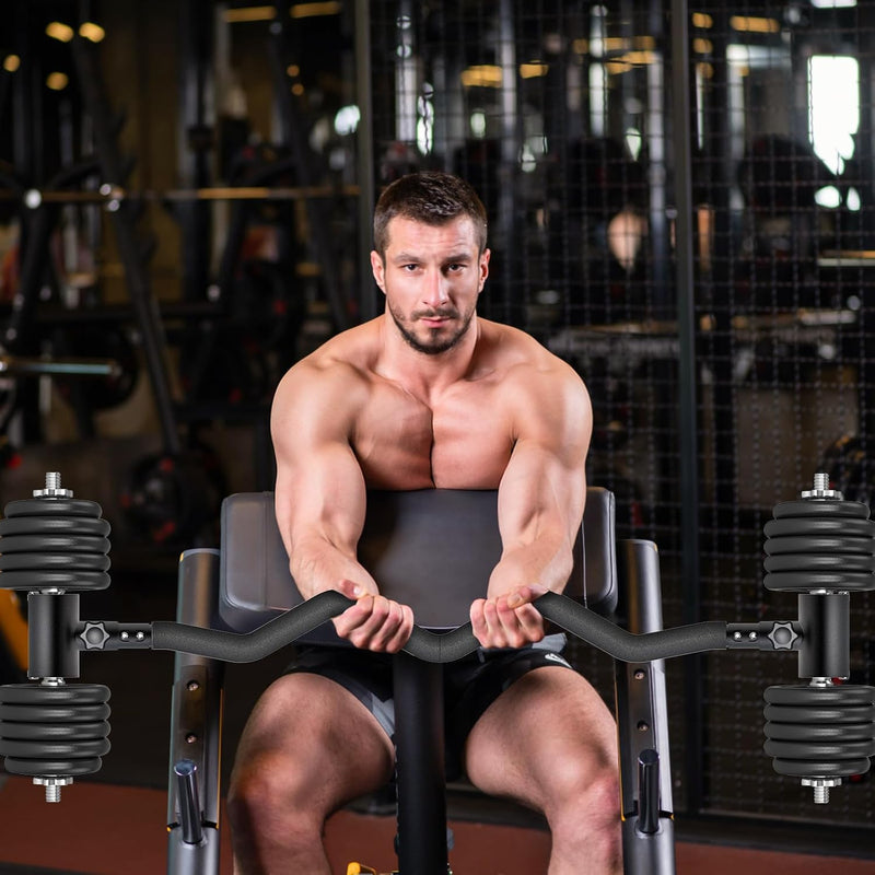 Adjustable Dumbbell to Barbell Converter Ez Curling Bar