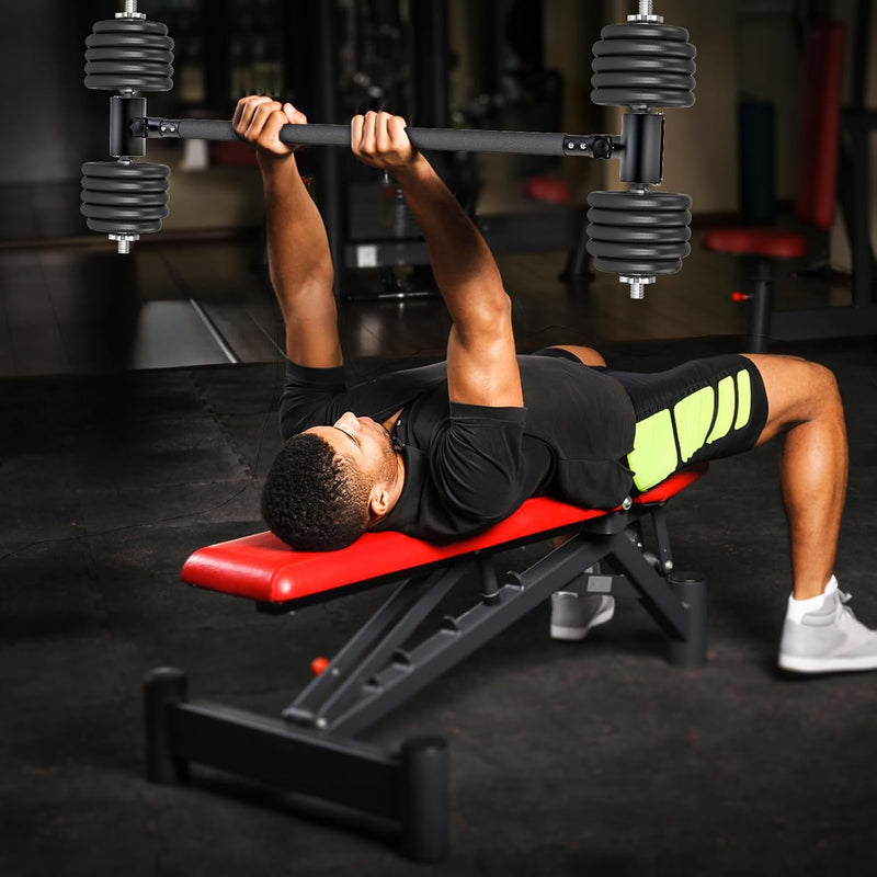 Adjustable Dumbbell to Barbell Converter Ez Curling Bar