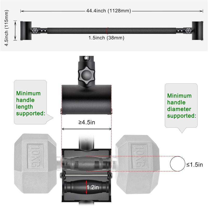 Adjustable Dumbbell to Barbell Converter Ez Curling Bar