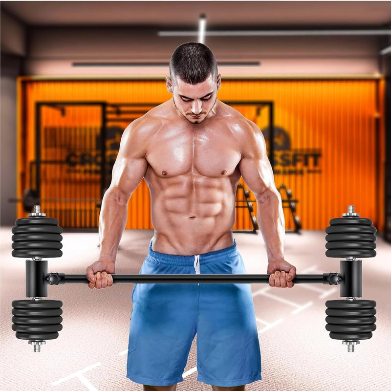 Adjustable Dumbbell to Barbell Converter Ez Curling Bar