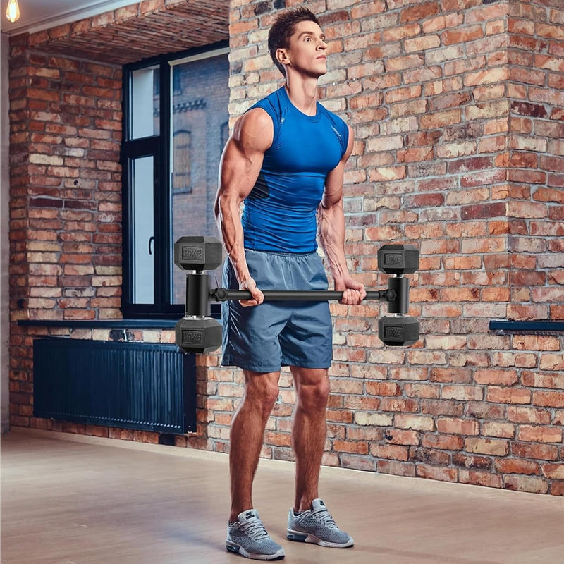 Adjustable Dumbbell to Barbell Converter Ez Curling Bar