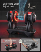 Adjustable Dumbbells 12.5KG 18KG 24KG Pair Quick Dial (Set of 2)