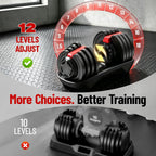 Adjustable Dumbbells 12.5KG 18KG 24KG Pair (Set of 2)