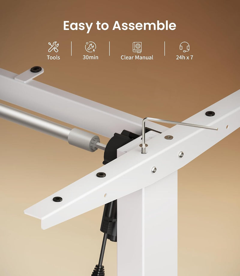 Adjustable Electric Standing Desk Frame Two-Stage