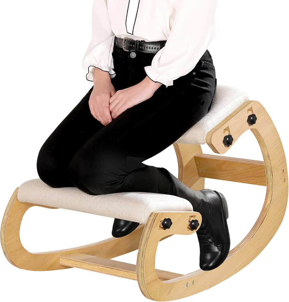 Adjustable Ergonomic Kneeling Chair Height Customisable Rocking