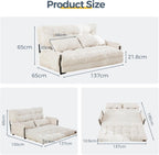 Adjustable Floor Sofa Couch with 2 Pillows Multi-Functional