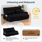 Adjustable Floor Sofa Couch with 2 Pillows Multi-Functional