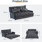 Adjustable Floor Sofa Couch with 2 Pillows Multi-Functional