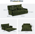 Adjustable Floor Sofa Couch with 2 Pillows Multi-Functional