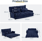 Adjustable Floor Sofa Couch with 2 Pillows Multi-Functional