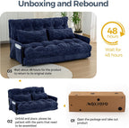 Adjustable Floor Sofa Couch with 2 Pillows Multi-Functional