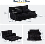 Adjustable Floor Sofa Couch with 2 Pillows Multi-Functional