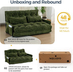 Adjustable Floor Sofa Couch with 2 Pillows Multi-Functional