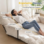 Adjustable Floor Sofa Couch with 2 Pillows Multi-Functional