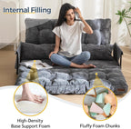 Adjustable Floor Sofa Couch with 2 Pillows Multi-Functional