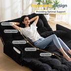 Adjustable Floor Sofa Couch with 2 Pillows Multi-Functional