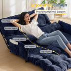 Adjustable Floor Sofa Couch with 2 Pillows Multi-Functional
