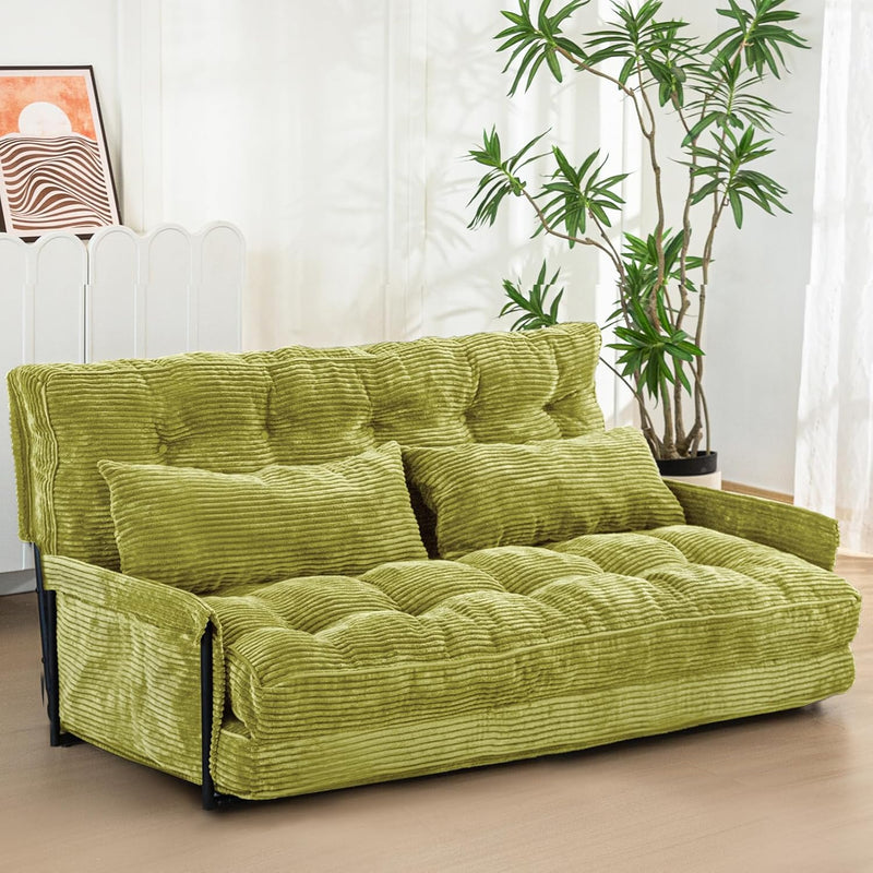 Adjustable Floor Sofa Couch with 2 Pillows Multi-Functional
