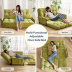 Adjustable Floor Sofa Couch with 2 Pillows Multi-Functional