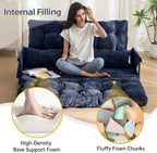 Adjustable Floor Sofa Couch with 2 Pillows Multi-Functional