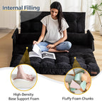 Adjustable Floor Sofa Couch with 2 Pillows Multi-Functional