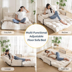 Adjustable Floor Sofa Couch with 2 Pillows Multi-Functional