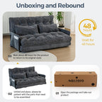 Adjustable Floor Sofa Couch with 2 Pillows Multi-Functional
