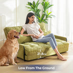 Adjustable Floor Sofa Couch with 2 Pillows Multi-Functional