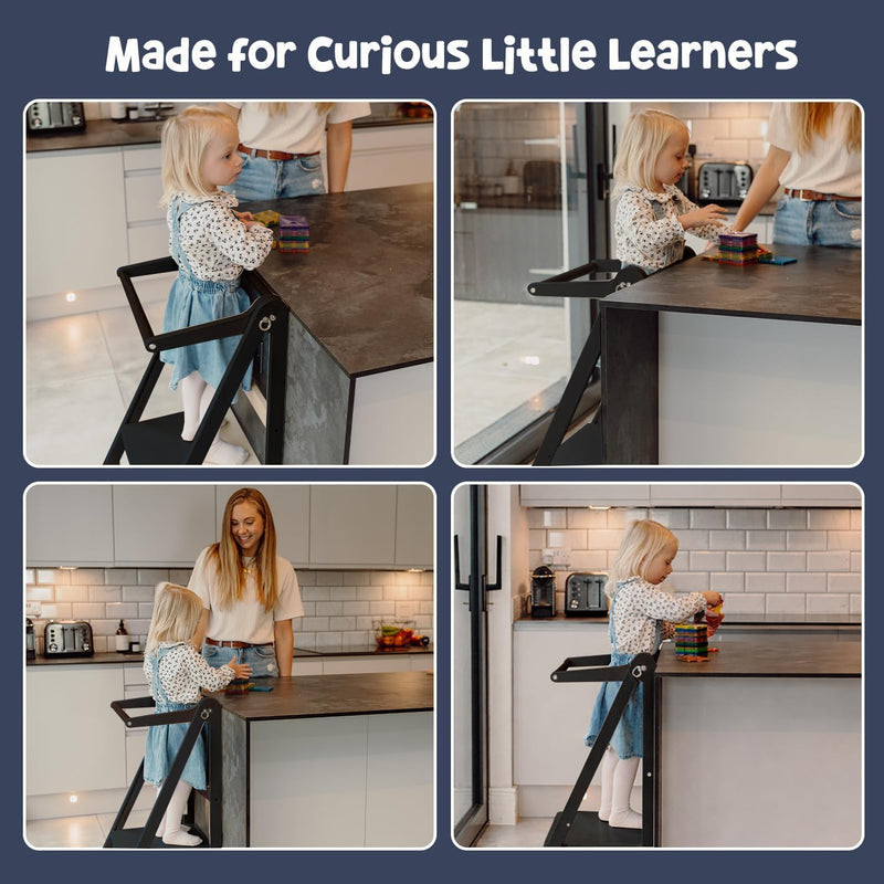 Adjustable Foldable Learning Tower for Children 1-6 Years