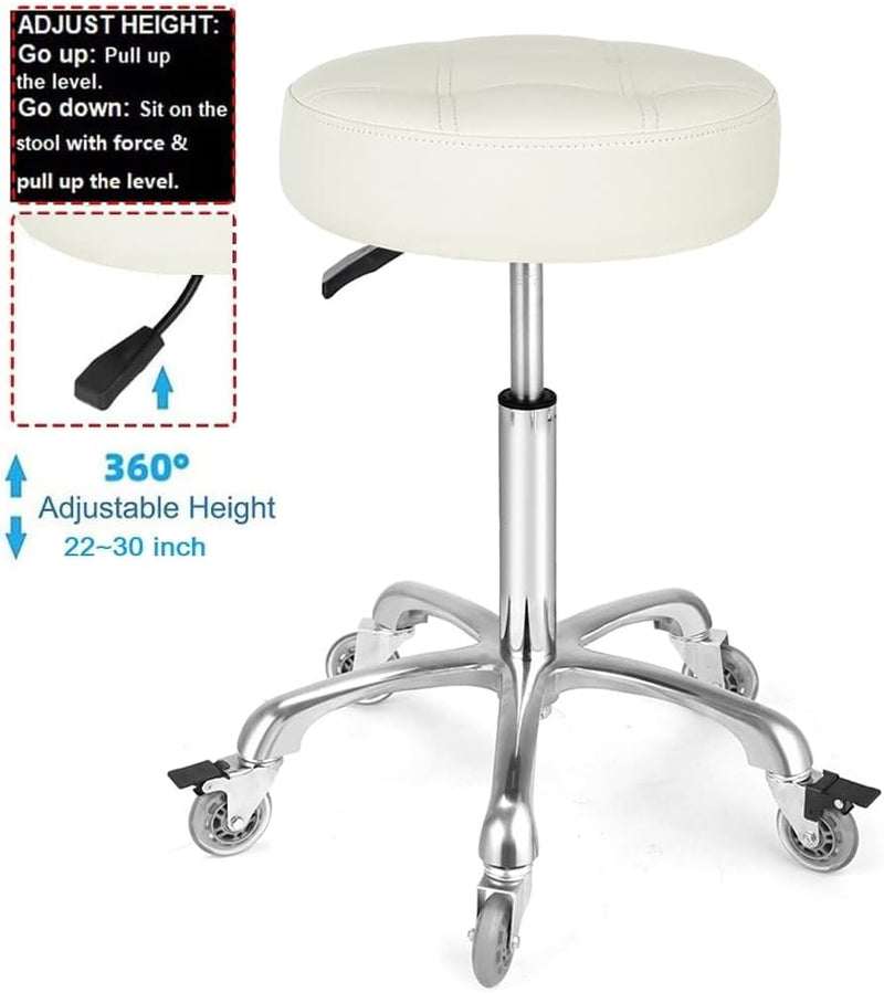 Adjustable Heavy Duty Stool Rolling Stools with Locking