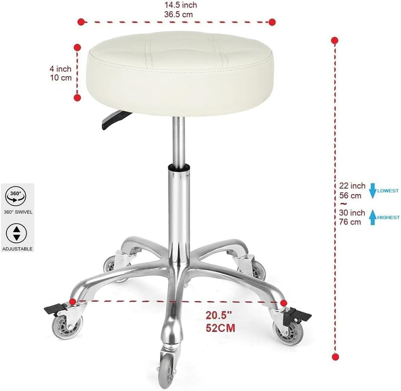 Adjustable Heavy Duty Stool Rolling Stools with Locking