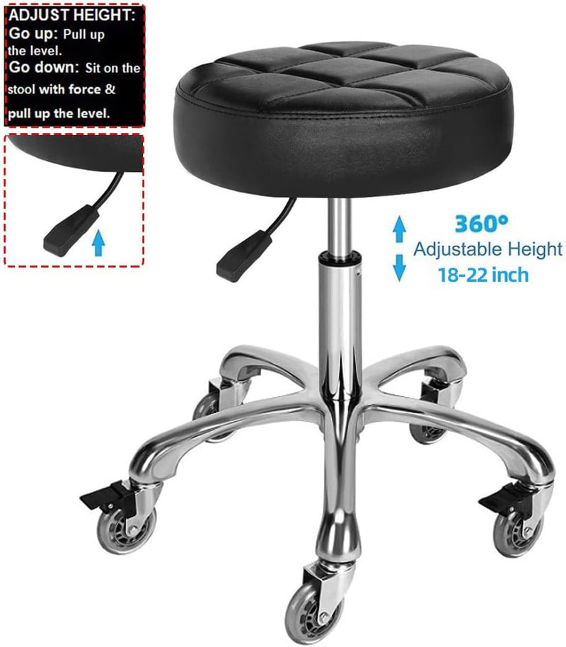 Adjustable Heavy Duty Stool Rolling Stools with Locking