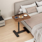 Adjustable Height C Shaped Side Table 360degreesswivel Overbed