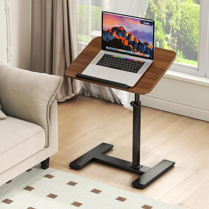 Adjustable Height C Shaped Side Table 360degreesswivel Overbed