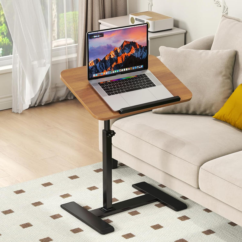 Adjustable Height C Shaped Side Table 360degreesswivel Overbed