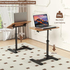 Adjustable Height C Shaped Side Table 360degreesswivel Overbed