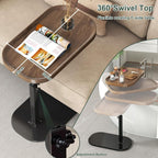Adjustable Height C Shaped Side Table 360degreesswivel Sofa