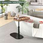 Adjustable Height C Shaped Side Table 360degreesswivel Sofa