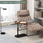 Adjustable Height C Shaped Side Table 360degreesswivel Sofa