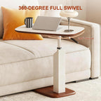 Adjustable Height C Shaped Side Table with Pneumatic