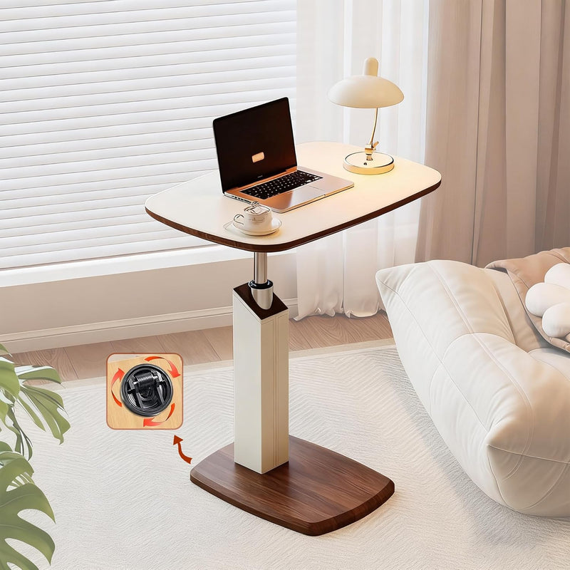 Adjustable Height C Shaped Side Table with Pneumatic