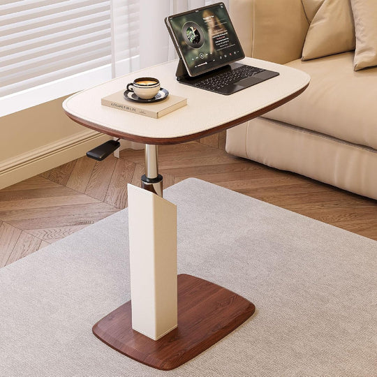 Adjustable Height C Shaped Side Table with Pneumatic