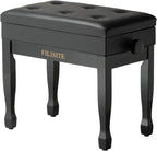 Adjustable Height Piano Stool Bench PU Leather Cushion