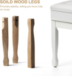Adjustable Height Piano Stool Bench PU Leather Cushion