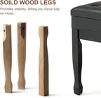 Adjustable Height Piano Stool Bench PU Leather Cushion
