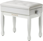 Adjustable Height Piano Stool Bench PU Leather Cushion