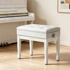 Adjustable Height Piano Stool Bench PU Leather Cushion