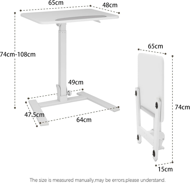 Adjustable Height Small Standing Desk Foldable Laptop Table